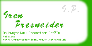 iren presneider business card